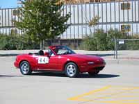 Heading for the starting line.