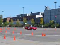 Racing toward the first turn.