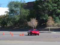 Coming around the first turn.